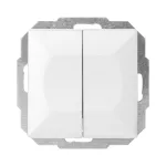 Łącznik p/t schodowy podwójny Pearl, 10A, 250V, WP-2/5P, biały