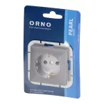 Gniazdo pojedyncze p/t 2P+Z Schuko Pearl, 16A, 250V, PT-17P, antracyt