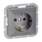 Gniazdo pojedyncze p/t 2P+Z Schuko Pearl, 16A, 250V, PT-17P, antracyt