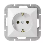 Gniazdo pojedyncze p/t 2P+Z Schuko Pearl, 16A, 250V, PT-17P, biały