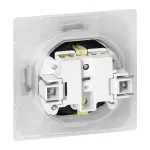 Gniazdo pojedyncze p/t 2P+Z Schuko bryzgoszczelne z klapką Pearl, 16A, 250V, PT-17PH, biały