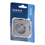 Gniazdo pojedyncze p/t 2P+Z Pearl, 16A, 250V, PT-16P, antracyt
