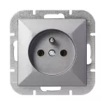 Gniazdo pojedyncze p/t 2P+Z Pearl, 16A, 250V, PT-16P, antracyt