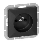 Gniazdo pojedyncze p/t 2P+Z Pearl, 16A, 250V, PT-16P, czarny