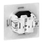 Gniazdo pojedyncze p/t 2P+Z bryzgoszczelne z klapką Pearl, 16A, 250V, PT-16PH, czarny