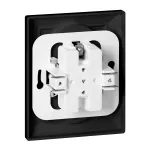 Gniazdo podwójne p/t 2x2P+Z Pearl, 16A, 250V, PT-6 P, czarny