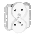 Gniazdo podwójne p/t 2x2P+Z Pearl, 16A, 250V, PT-6 PR, biały