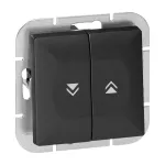 Łącznik roletowy p/t Pearl, 10A, 250V, WP-10P, czarny