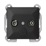 Gniazdo abonenckie "RTV" Pearl, 1,5dbt, GAP-P/K, czarny