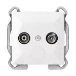 Gniazdo abonenckie "RTV" Pearl, 1,5dbt, GAP-P/K, biały