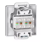 Gniazdo 2xRJ45 Cat5 Pearl, RJ45-5CAT/P2, antracyt