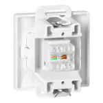 Gniazdo 1xRJ45 Cat5 Pearl, RJ45-5CAT/P1, biały