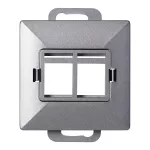 Płytka czołowa + 2xRJ45 Pearl, PC+ARJ45/P2, antracyt
