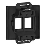 Płytka czołowa + 2xRJ45 Pearl, PC+ARJ45/P2, czarny