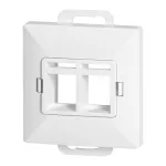 Płytka czołowa + 2xRJ45 Pearl, PC+ARJ45/P2, biały