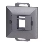 Płytka czołowa + 1xRJ45 Pearl, PC+ARJ45/P1, antracyt