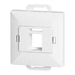 Płytka czołowa + 1xRJ45 Pearl, PC+ARJ45/P1, biały