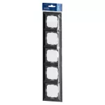 Ramka pieciokrotna Pearl, Ra-5P, antracyt