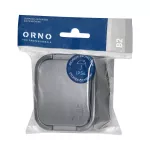 Gniazdo pojedyncze n/t 2P+Z, Schuko, bryzgoszczelne z klapką B2, IP54, NT-17B2, szary