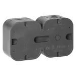 Gniazdo podwójne n/t 2P+Z, Schuko, bryzgoszczelne z klapką B2, IP54, NT-7B2, szary