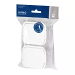 Gniazdo podwójne n/t 2P+Z, Schuko, bryzgoszczelne z klapką B2, IP54, NT-7B2, biały