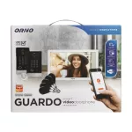 GUARDO, zestaw wideodomofonowy jednorodzinny, 4-żyłowy, LCD 10", dotykowy, z gniazdem na kartę pamięci, interkom, kaseta natynkowa z kamerą Full HD, szyfratorem, czytnikiem RFID 125kHz oraz czytnikiem linii papilarnych, WiFi i obsługa poprzez aplikację Tu