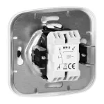Łącznik p/t 10A, 250V, schodowy, ATUT, biały