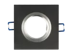 LED line Oprawa szklana kwadrat czarna 90x25x10mm mrożona GLIKKA