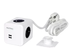 AURA line CUBE przedłużacz 4 gniazda + 2xUSB 1,5m 16A/3680W
