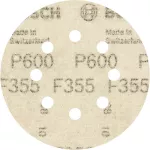 Papier ścierny F355, opakowanie 5 szt. 125 mm, 600