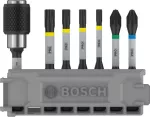 Zestaw bitów Impact Control do wkrętarek, 7 szt., 1 x PH2; 1 x PZ2; 1 x T15; 1 x T20; 1 x T25; 1 x T30