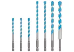 EXPERT HEX-9 MultiConstruction Drill Bit, 7pc set 5/5.5/6/7/8/10