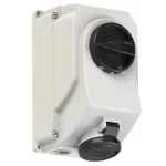 Gniazdo z wyłącznikiem-stałe przelotowe 16A 3P+Z 500V 50-60HZ 7h IP44