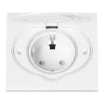 Hermetyczne gniazdo elektryczne, IP44, 1x2P+Z(Schuko), białe