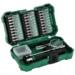 Zestaw bitów precyzyjnych ze stali S2 i akcesoriów, 31elem. STALCO S-13726