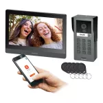 GADI, zestaw wideodomofonowy jednorodzinny, 2-żyłowy, 10", Wi-Fi, ekran dotykowy, Full HD, RFID 125kHz, szyfrator