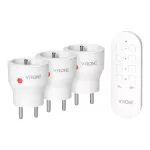 Zestaw bezprzewodowych gniazd MINI Schuko, sterowanych pilotem 3+1, 2300W
