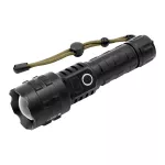 Latarka LED 15W, 1200lm, 3000mAh, funkcja zoom, cyfrowy wskaźnik baterii