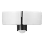 TOS DUO LED 2x20W podwójny naświetlacz ogrodowy z PIR, 2x1600lm, IP65, 4000K, PC, czarny