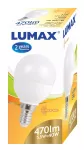 Żarówka Lumax LED G45 E14 6W 470lm WW 830 200° SMD 175-265V