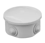 Puszka hermetyczna 80x40, 4 dławiki, okrągła, szara, IP44
