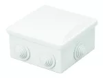 Puszka hermetyczna 80x80x40, 6 dławików, okrągła, biała, IP44