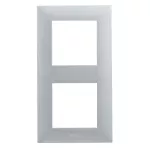 Niloe Step - ramka podwójna 2x - kolor aluminium szczotkowane, Legrand