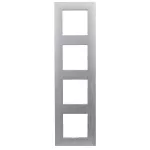 Niloe Step - ramka poczwórna 4x - kolor aluminium szczotkowane, Legrand