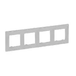 Niloe Step - ramka poczwórna 4x - kolor aluminium szczotkowane, Legrand