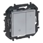 NILOE STEP - ŚCIEMNIACZ PRZYCISKOWY 2 - PRZEWODOWY - KOLOR ALUMINIUM