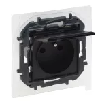 NILOE STEP - GN 2P+Z IP44, ZACISKI AUTOMATYCZNE, Z PRZESŁONĄ - KOLOR CZARNY