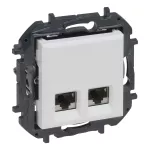 NILOE STEP - GNIAZDO PODWÓJNE 2XRJ45 KAT. 6A STP - KOLOR BIAŁY