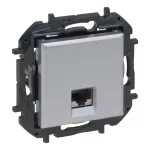 NILOE STEP - GNIAZDO RJ 45 KAT. 6A UTP - KOLOR ALUMINIUM