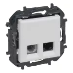 NILOE STEP - GNIAZDO RJ11 + RJ45 KAT. 6 UTP - KOLOR BIAŁY